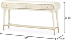 MICHAEL AMINI La Rachelle 3 Drawer Console Table in Champagne Ivory - Image 3