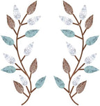 Zhengmy 2 Pcs Metal Leaf Wall Art Vine Branch Decor,Blue Brown Colors by Zhengmy