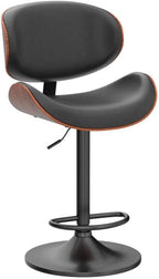 YaFiti Bar Stools Set of 4, Bentwood Adjustable Height Swivel Bar Stools - Image 5
