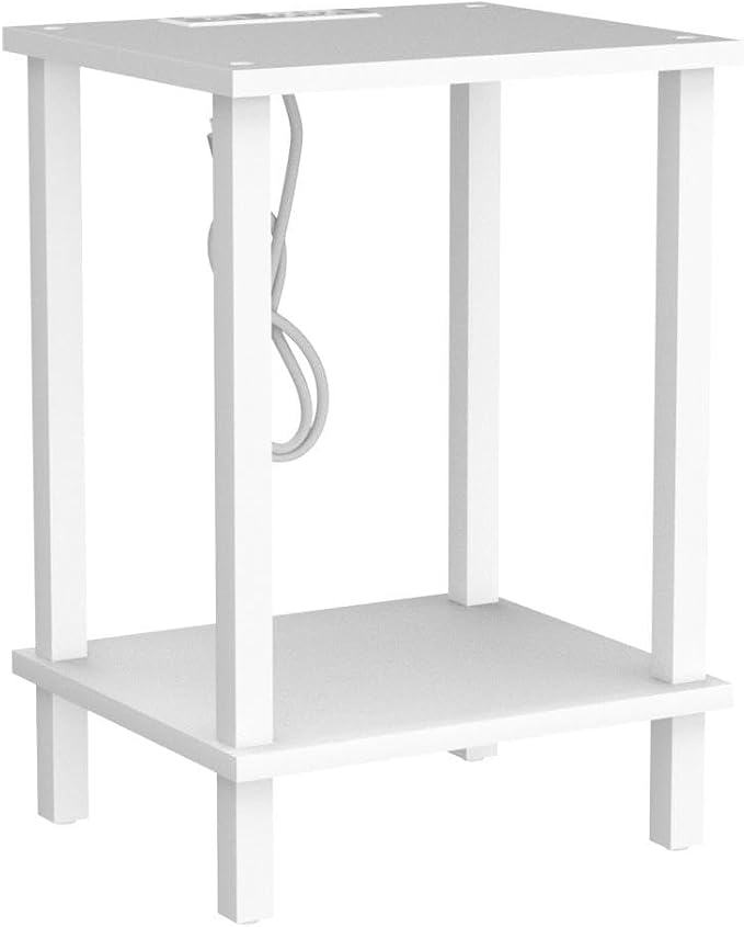 TUTOTAK End Table with Charging Station, Small Side Table with Outlets - Image 5