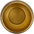 Creative Co-Op Round Hammered Metal Container with Bee Finial, Brass Finish - Image 4