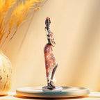 African Women Statues for Home African Art Decor For Shelf Lady Figurine - Image 4