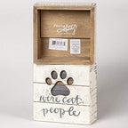 Primitives by Kathy 38233 Hand-Lettered Slat Box Sign, We're Cat People - Image 4