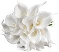 Real Touch Calla Lily Artificial Flowers Wedding Bridal Bouquet 12Pcs White by Wuudi