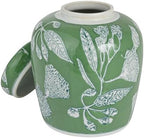 Creative Co-Op Decorative Ceramic Ginger Jar with Lid, Green - Image 3