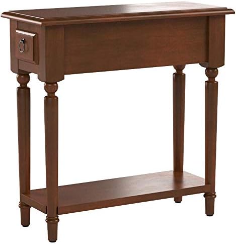 Leick Home Coastal End Table, Solid Wood, 1 Drawer, Bottom Display Shelf - Image 5