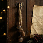 1pc Rustic Charm Bell - Handmade Hemp Rope Wind Chimes Hanging Decoration, Distressed Finish Cow Bell with Jute Hanging Rope, Perfect for Front Door, Outdoor, Window, and Home Decor - Image 6