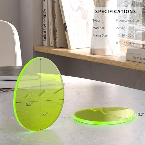 Acrylic Coaster Decorative Plates,Office Desk Accessories, Clear Dinosaur Egg Shape Coffee Cup Decor, Perfect for Tabletop Protection and Display. - Image 4