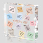 Inspirational Desk Decoration - 4x4" Acrylic with Inspirational Quotes, Perfect for Dorms and Offices, Daily Positive Affirmations, Therapist Room Decor, Positive Workspace Sign, and Wellness Gift by MUZRUYOU