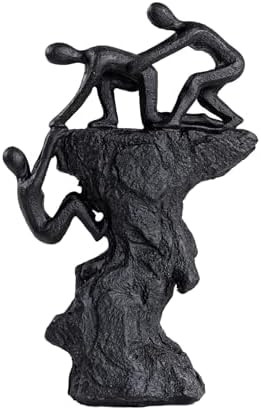 Hebdids - Abstract Wall-Climbing Sculpture in Matte Black,Living Room and Office Dynamic Climbing Wall Character Decoration, Black Statue, 8.27 x 5.12 x 1.97inches Elegant Black Home Decoration Gift - Image 5