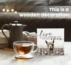 Live like Someone Left the Gate Open Alpaca Wooden Signs,Farm Cottagecore Animal Office Kitchen Bedroom Decor,Rustic Farmhouse Home Decor Signs,Alpaca Gifts for Women - Image 2