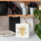 Office Gold Wooden Box Sign Desk Inspiring Quotes It Always Seems Impossible Until It's Done Office Motivational Decorative Signs for Office, Inspirational Home Shelf Desk Decor 5x5 Inch - Image 3