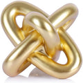 Gold Knot Decor – Modern Geometric Sculpture for Coffee Table, Bookshelf, TV Stand, Entryway, Living Room Centerpiece, Minimalist Knot Design, Decorative Accent for Home Decor, Elegant Gold Sculpture by PlivBloom