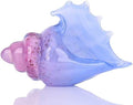 Hand-Blown Glass Conch Sculpture, Coastal Home Decor Conch Horn, Glass Art Seashell Ornament, Office, Living Room Tabletop Centerpiece, Bathroom Shelf top and Cabinet Decoration. by DOVDOVHomeDecoration
