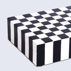 Handicrafts Home Large Decorative Storage Box with Lid, Black and White Coffee Table Storage Box, Remote Control Holder, Keepsake Storage Box for Living Room & Shelf Decor, Puzzle Check 12x6x2 - Image 5
