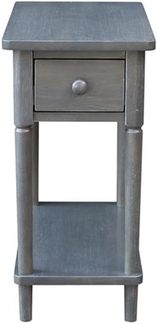 IC INTERNATIONAL CONCEPTS Solid Wood Narrow Side Table in Heather Gray Antique - Image 4