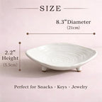 Decorative Bowl 8.3", Ceramic Key Bowl for Entryway Table - Image 3