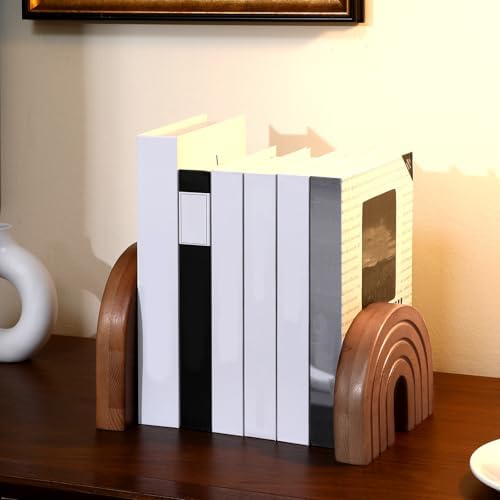 DoubleFill Set of 2 Wooden Rainbow Arch Boho Shelf Decor for Table - Image 4
