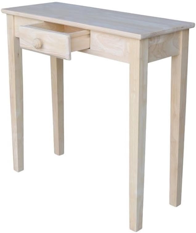 IC International Concepts, Rectangular Hall Table W/Drawer, Solid Real Wood - Image 8