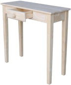 IC International Concepts, Rectangular Hall Table W/Drawer, Solid Real Wood - Image 8