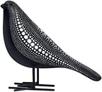 Quoowiit Sculptures Home Decor, Bird Figurine Shelf Decor, Modern Decorations for Living Room, Bedroom, Office, House, Resin Animal Statues and Figurine with Chic Polka Dots Art Design (Black) by Quoowiit