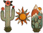 flangairy 3 Pcs Metal Cactus Wall Art, Southwestern Decor for Living Room by flangairy