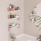 Hoikwo 3 Pack White Pink Butterfly Wall Shelves - Image 6