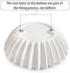Small Ceramic Bowl Ivory Decorative Bowl, Modern Home Decor Centerpiece 6 Inches Key Jewelry Ruffle Fluted Scalloped Bowl - Image 4