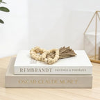 Coffee Table Books, Decorative Book Wood Beads Set of 3 for Room Home Decor by SHOWEROSE