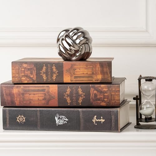 Small Silver Knot Decor, Chain Link Decor, Coffee Table Decor, Book Shelf Decor, Entry Table Decor, Aesthetic Minimalist Decorative Objects for Modern Home Living Room, Desk Decor for Office (Silver) - Image 5