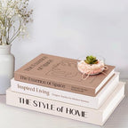 XKDOUS 3 Pack Decorative Books for Home Decor Coffee Table Faux Book Boxes - Image 5