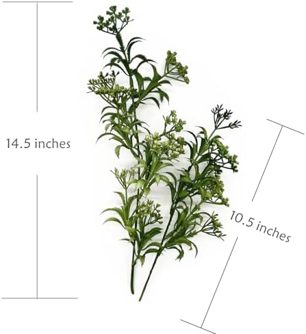 Artificial Plant Fake Boston Fern Stems, Faux Persian Flowers Stem Realistic Plants Plastic Greenery Bushes Ferns Shrubs for Home Decor Indoor Outdoor Garden Wedding Bouquet DIY Decoration - 5 Pack - Image 5