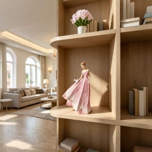 Guichifun Pink Leaf Angel Girls Fairy Statue Home Decoration - Image 6