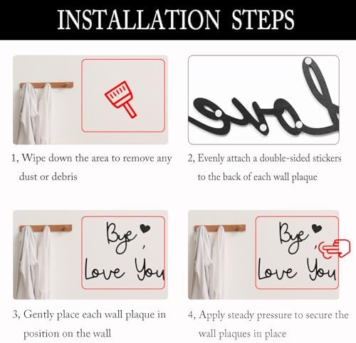 OYASUMI Love You Bye Wood Sign– Boho Farmhouse Above Door Wall Decor for Entryway, Hallway, or Living Room | Express Love & Warmth | Romantic Gift for Family, Lovers, or Valentine’s Day - Image 6