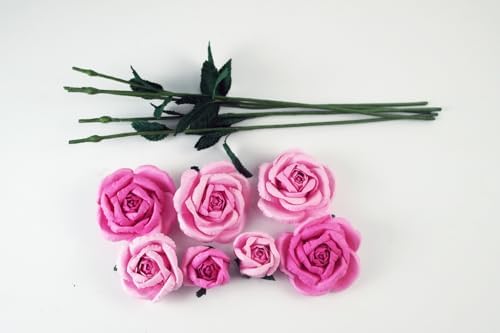 Handmade Paper Rose Bouquet with Delicate Pink Artificial Flowers Long-Lasting Decorative Floral Arrangement Sustainable Gift for Any Occasion - Image 4