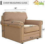 Easy-Going Reversible Couch Cover, Small Chair, Christmas Red/Ivory | Machine - Image 7