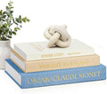 JARLINK Aesthetic Decorative Books, Set of 3 Linen Faux Book Boxes, Blue by JARLINK