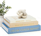 JARLINK Aesthetic Decorative Books, Set of 3 Linen Faux Book Boxes, Blue by JARLINK