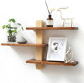 GRID FORTE Wood 3-Tier Floating Shelf, Large Minimalist Wall Shelves by GRIDFORTE