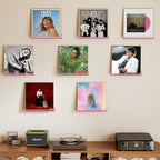 Vinyl Record Wall Mount Shelves, 12 inch Vinyl Holder, 8 Pack, Pink - Image 4