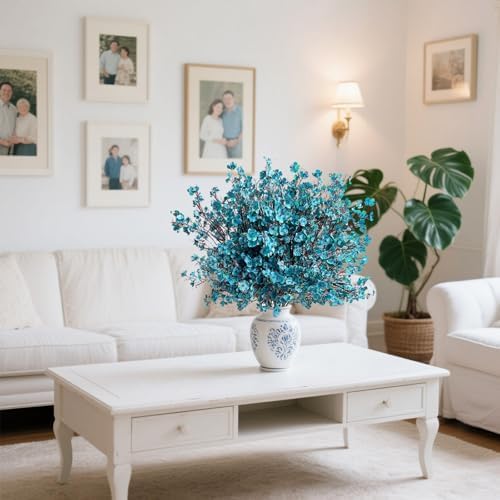 Babys Breath Artificial Flowers 8 Bundles Real Touch UV Resistant Fake Flowers Silk Faux Flowers for Vase Home Office Wedding DIY Floral Indoor Outdoor Centerpiece Table Decoration - Image 5