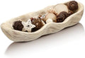 Nuogo 16 Inch Wooden Wavy Edge Dough Bowl Supplies, Light Wood Color by Nuogo