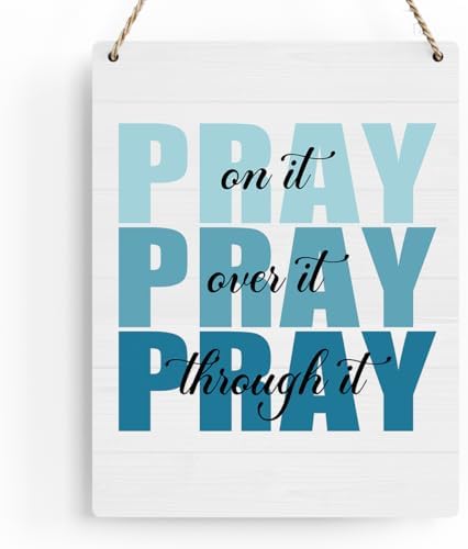 Pink Bible Verses Wall Decor, Christian Inspirational Wooden Sign Art for Home, Porch, Bedroom, Living Room, Office - Women's Room Decor by BELLOWDEER
