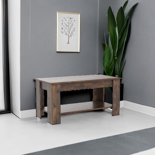 FDW Lift Top Coffee Table with Hidden Compartment and Storage Shelf Wooden Lift - Image 2