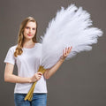 7 Pcs 45" Faux Pampas Grass – Fluffy Artificial Pompous Grass for Tall Floor Vase, Non-Shedding Home Decor, Boho Wedding Flowers, Baby Shower Centerpieces, Bedroom & Living Room Decor (White) by AuroraPrime