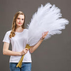 7 Pcs 45" Faux Pampas Grass – Fluffy Artificial Pompous Grass for Tall Floor Vase, Non-Shedding Home Decor, Boho Wedding Flowers, Baby Shower Centerpieces, Bedroom & Living Room Decor (White) by AuroraPrime