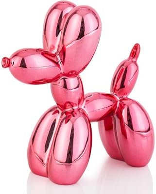 4 Inch Shiny Pink Balloon Dog Sculpture by AMOIENSIS