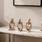BrownLove 3pcs Human Body Abstract Art Decoration, Modern Imitation Stone Art Resin Statue - Image 6