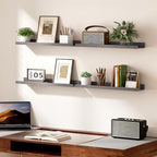 upsimples Floating Shelves for Wall Decor and Storage, Grey, 6Pcs 23.6'' - Image 6