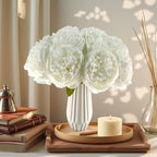 2 Bouquet 10Heads Artificial Fake Peony Flowers Silk Faux Flower for Home Office Party Wedding Decorations - Image 5
